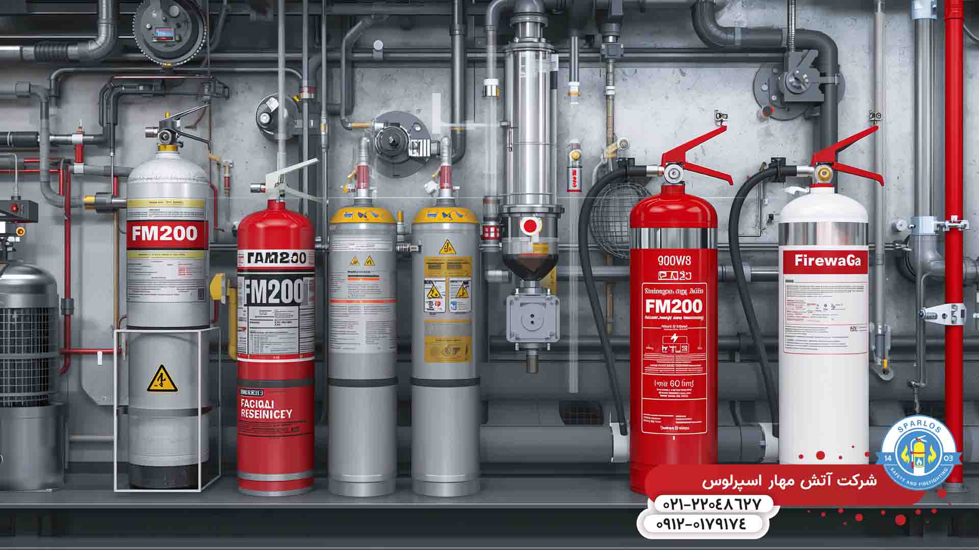 سیستم اطفای حریق گازی با گاز FM200 و Novec 1230